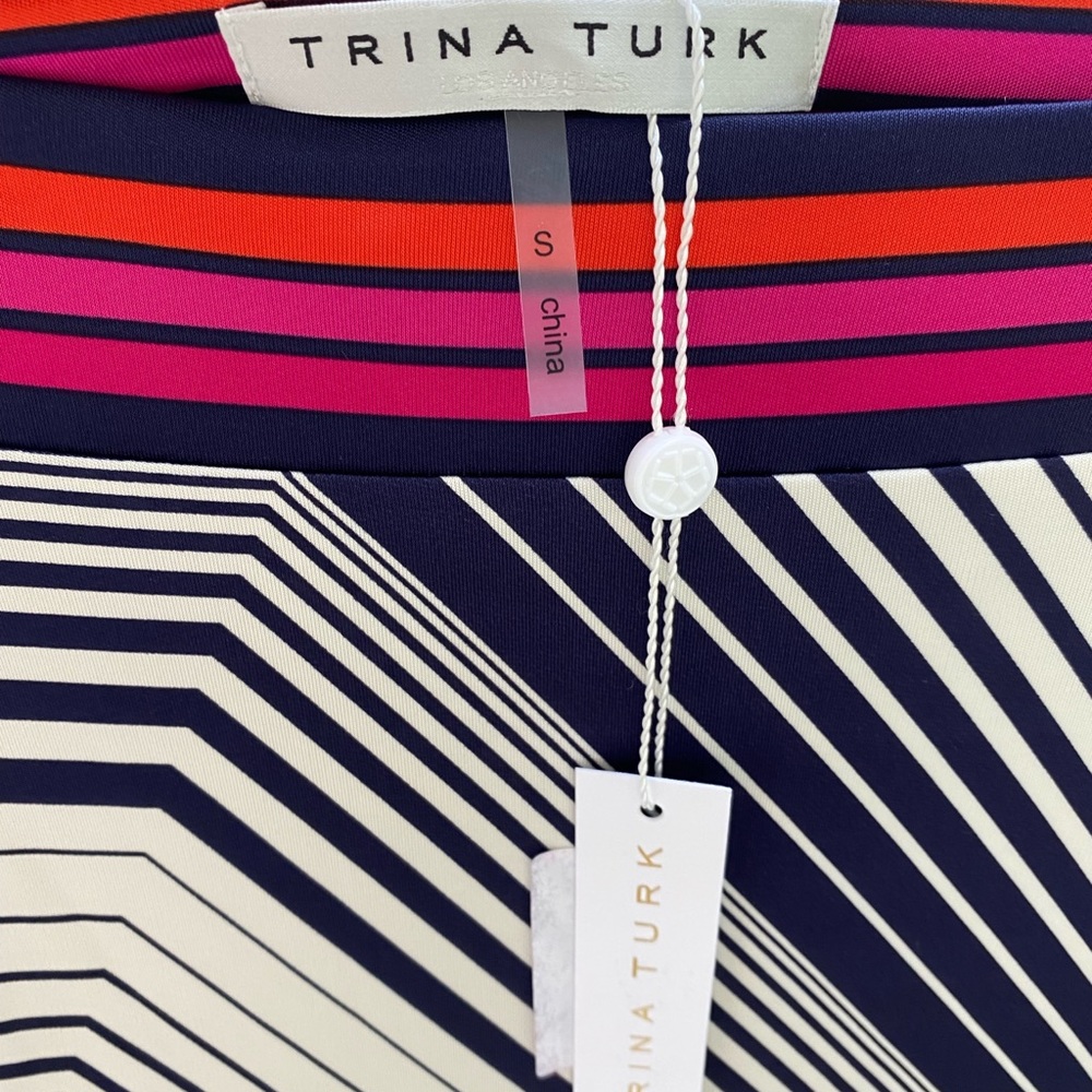 New with tags Trina Turk indigo and pearl Geo bottle square-neck body co… - Picture 13 of 14